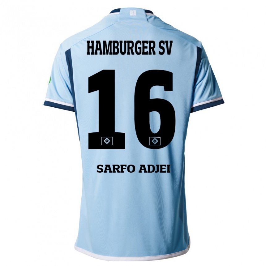 Hombre Fútbol Camiseta Maximilian Sarfo-Adjei #16 Azul 2ª Equipación 2023/24 México