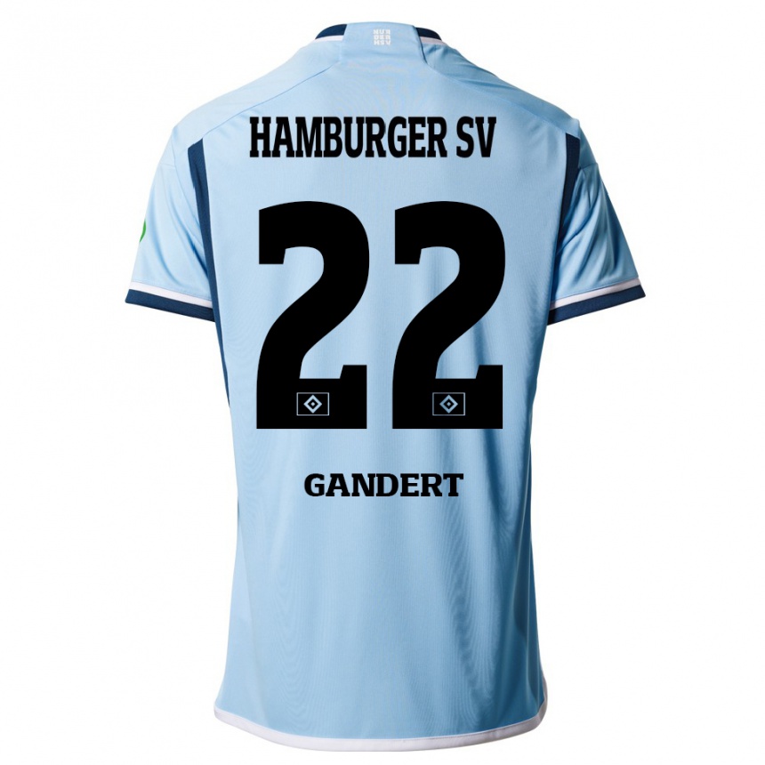 Hombre Fútbol Camiseta Jeremy Gandert #22 Azul 2ª Equipación 2023/24 México