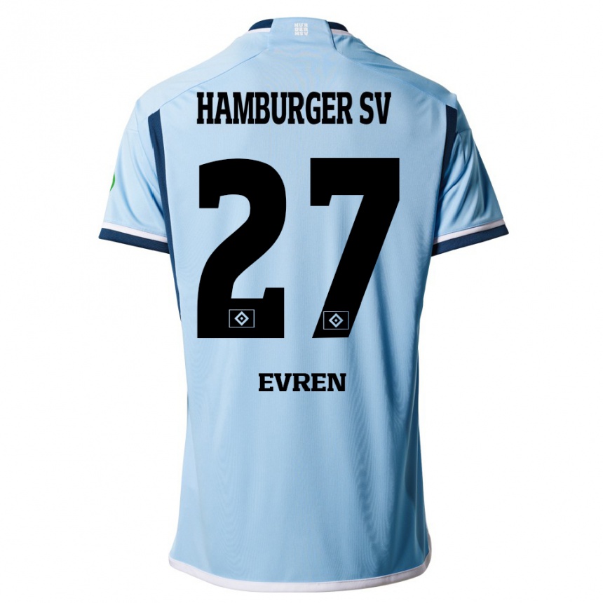 Hombre Fútbol Camiseta Batuhan Evren #27 Azul 2ª Equipación 2023/24 México