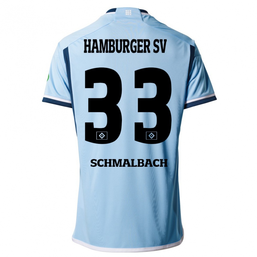 Hombre Fútbol Camiseta Sebastian Schmalbach #33 Azul 2ª Equipación 2023/24 México