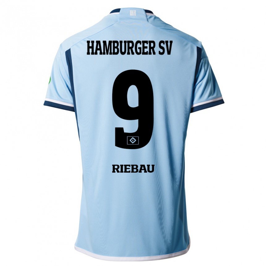 Hombre Fútbol Camiseta Henry Riebau #9 Azul 2ª Equipación 2023/24 México