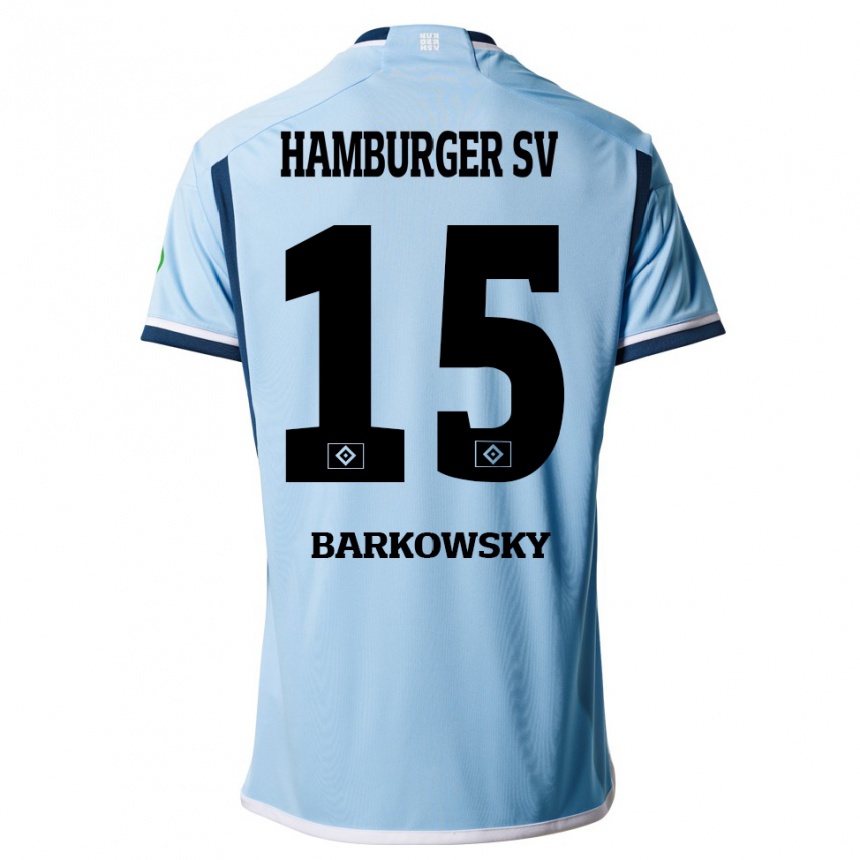 Hombre Fútbol Camiseta Finn Barkowsky #15 Azul 2ª Equipación 2023/24 México