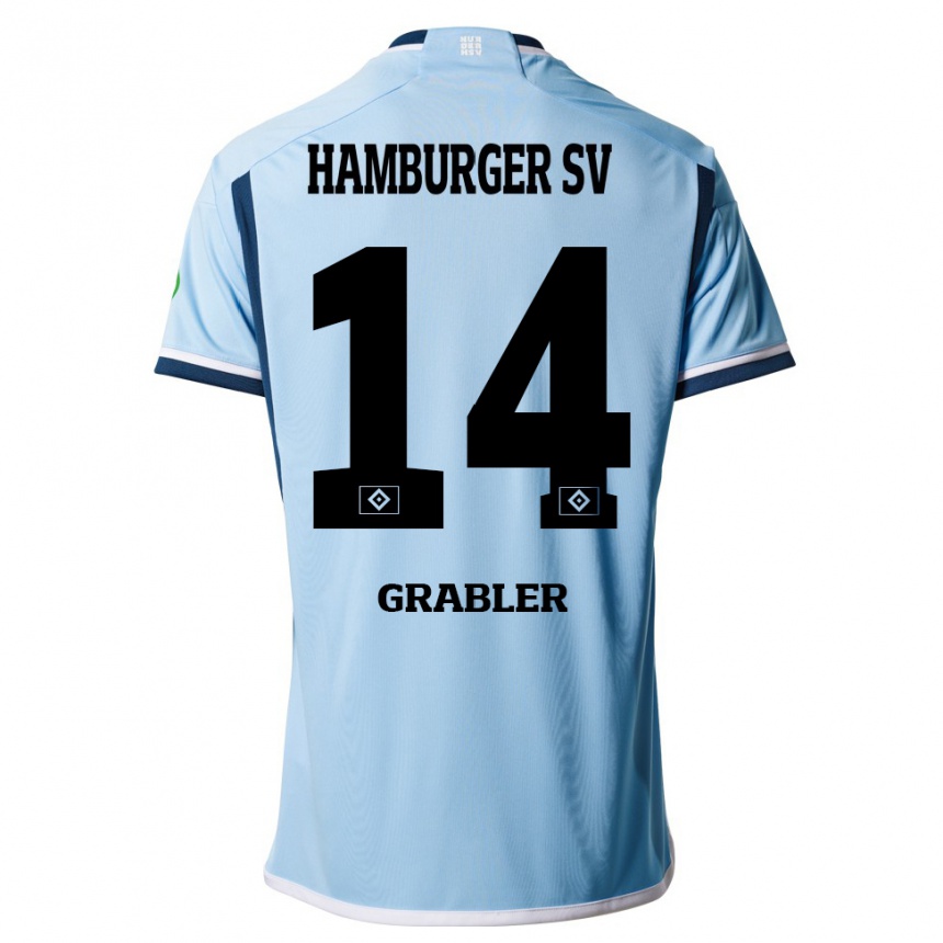 Hombre Fútbol Camiseta Lukne Gräßler #14 Azul 2ª Equipación 2023/24 México