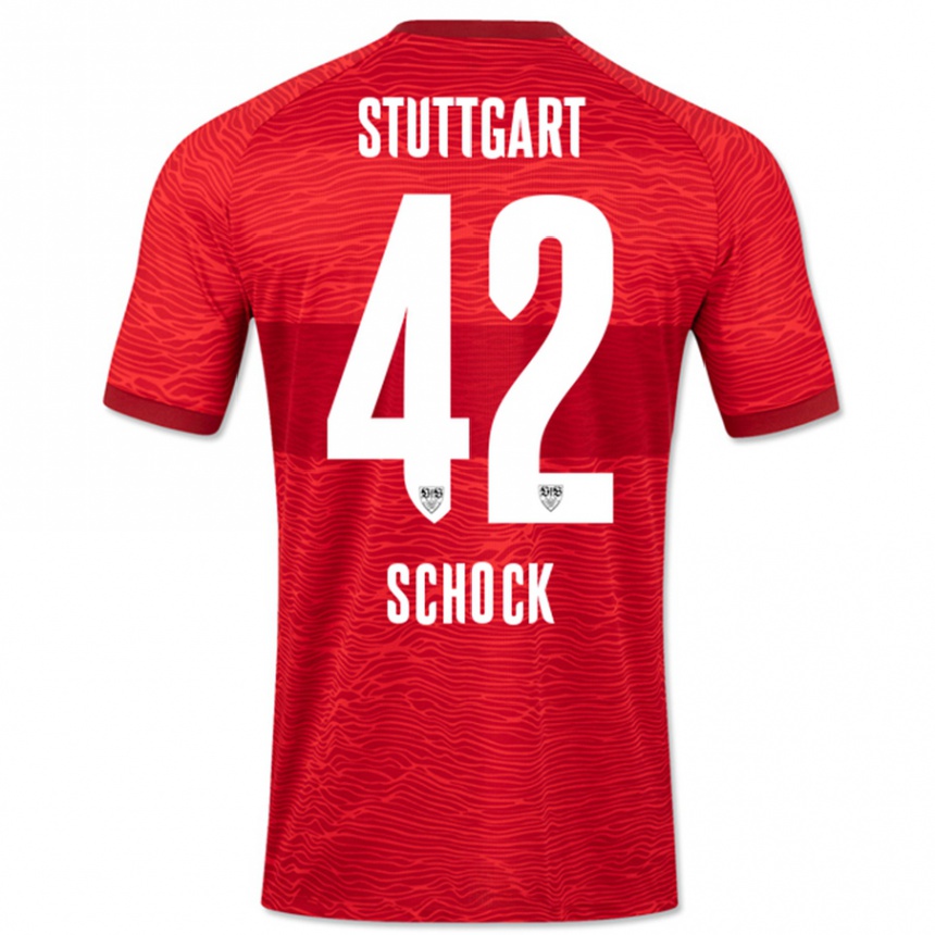 Hombre Fútbol Camiseta Florian Schock #42 Rojo 2ª Equipación 2023/24 México