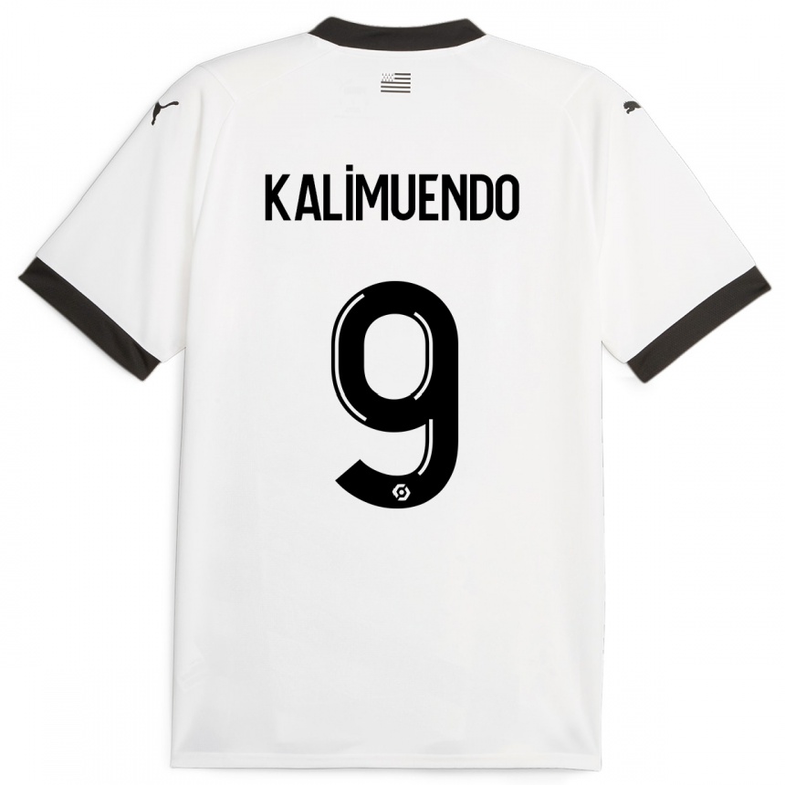 Hombre Fútbol Camiseta Arnaud Kalimuendo #9 Blanco 2ª Equipación 2023/24 México