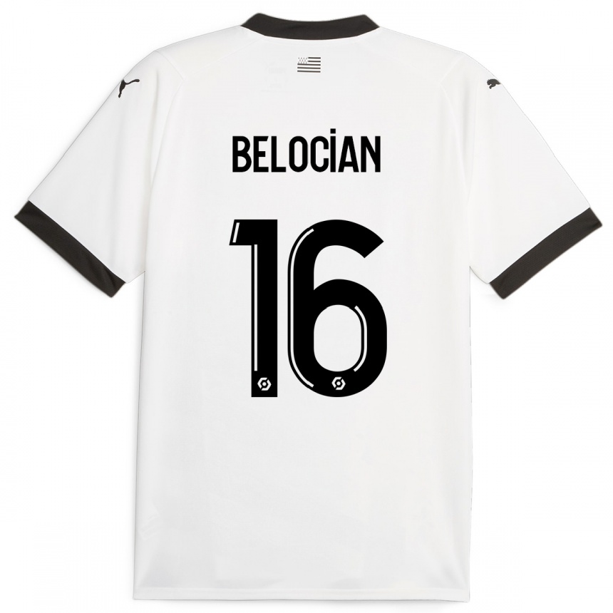 Hombre Fútbol Camiseta Jeanuël Belocian #16 Blanco 2ª Equipación 2023/24 México