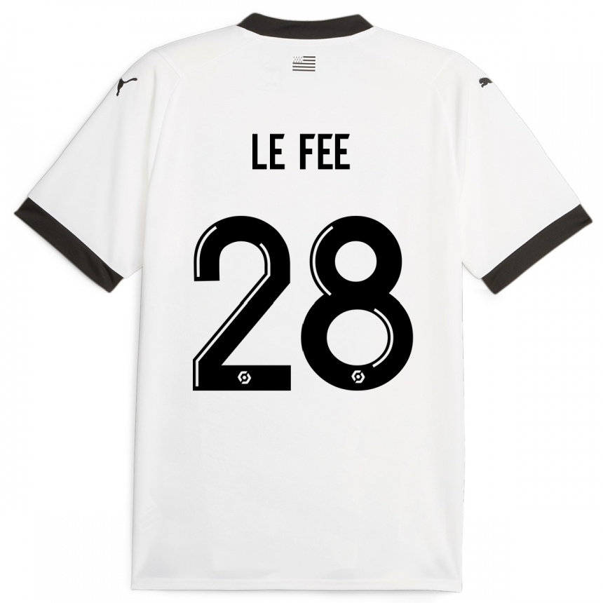 Hombre Fútbol Camiseta Enzo Le Fée #28 Blanco 2ª Equipación 2023/24 México