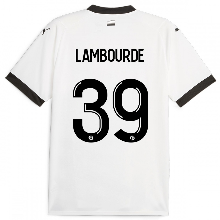 Hombre Fútbol Camiseta Mathis Lambourde #39 Blanco 2ª Equipación 2023/24 México