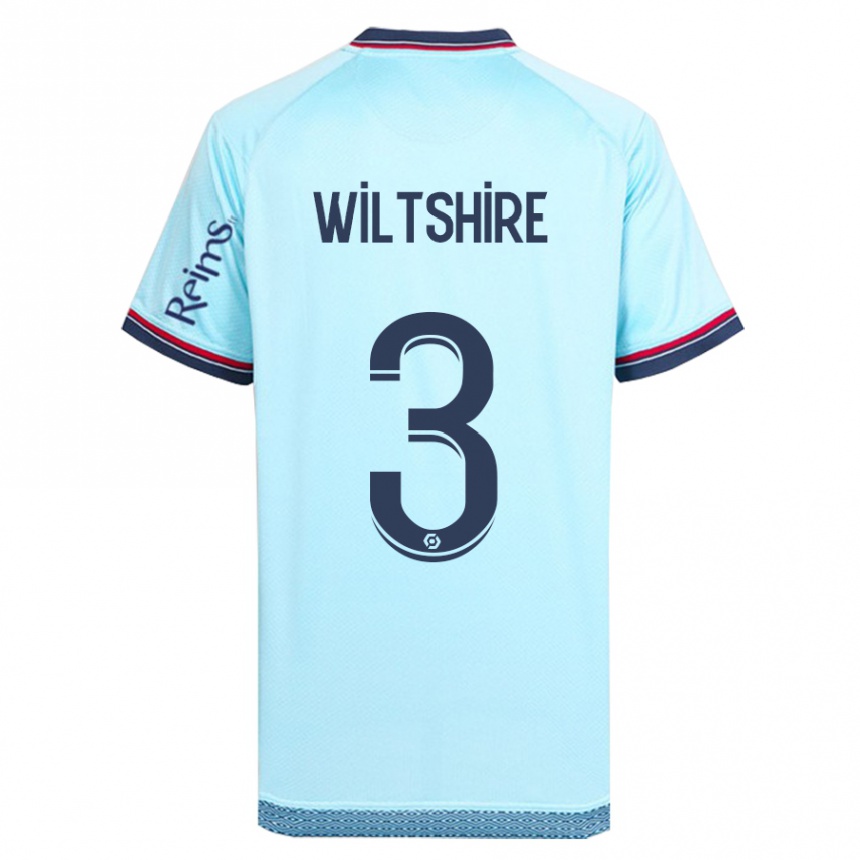 Hombre Fútbol Camiseta Tiernny Wiltshire #3 Cielo Azul 2ª Equipación 2023/24 México