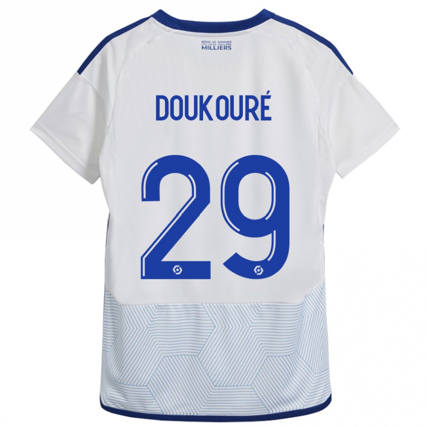 Hombre Fútbol Camiseta Ismaël Doukouré #29 Blanco 2ª Equipación 2023/24 México