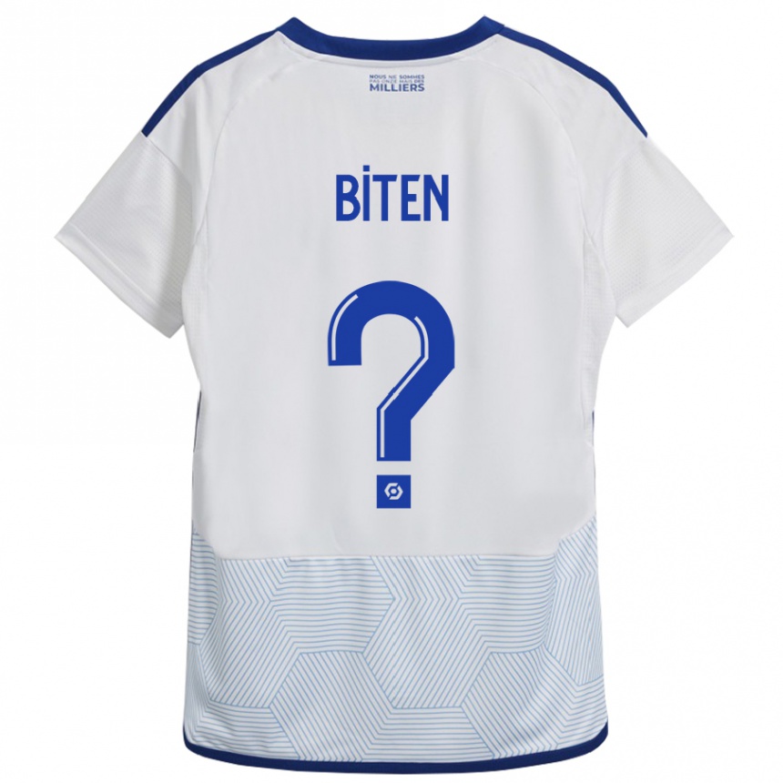 Hombre Fútbol Camiseta Clancy Valère Biten #0 Blanco 2ª Equipación 2023/24 México