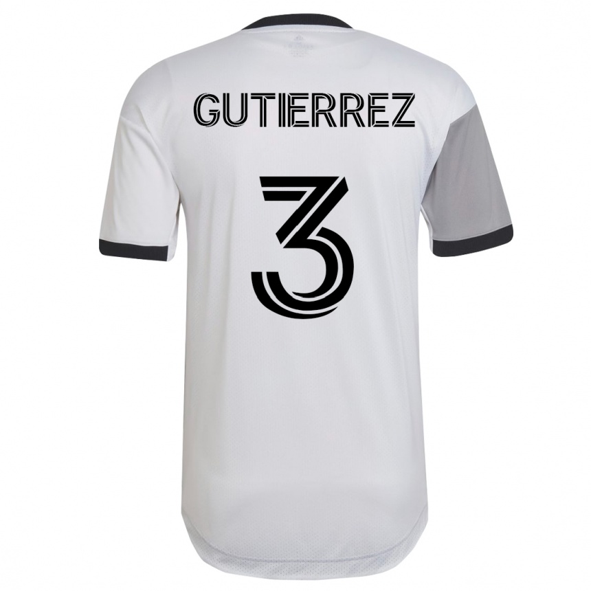 Hombre Fútbol Camiseta Cristián Gutiérrez #3 Blanco 2ª Equipación 2023/24 México