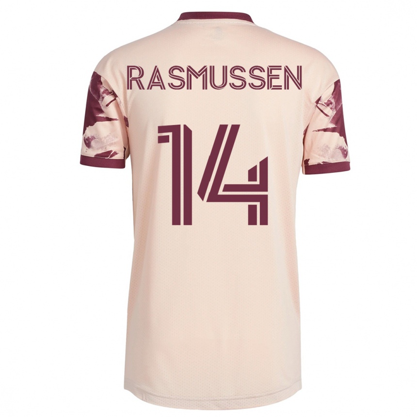 Hombre Fútbol Camiseta Justin Rasmussen #14 Blanquecino 2ª Equipación 2023/24 México