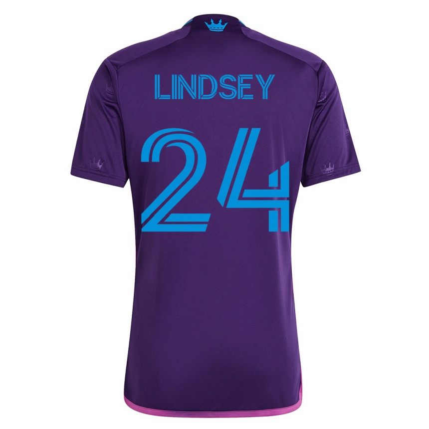 Hombre Fútbol Camiseta Jaylin Lindsey #24 Violeta 2ª Equipación 2023/24 México