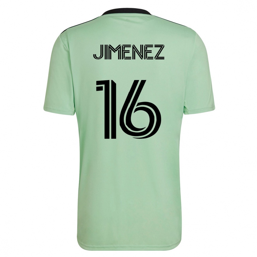 Hombre Fútbol Camiseta Héctor Jiménez #16 Verde Claro 2ª Equipación 2023/24 México