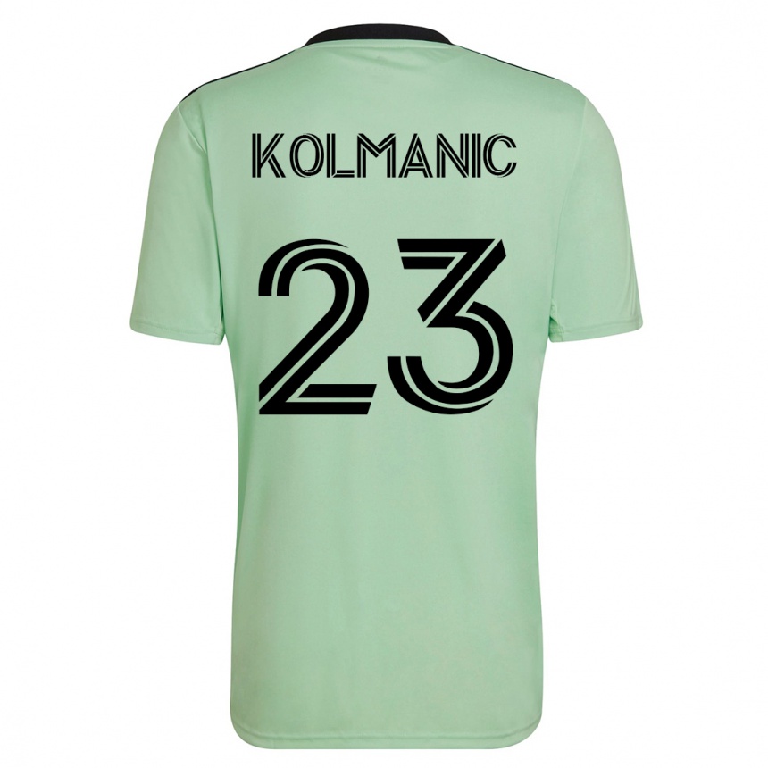 Hombre Fútbol Camiseta Zan Kolmanic #23 Verde Claro 2ª Equipación 2023/24 México