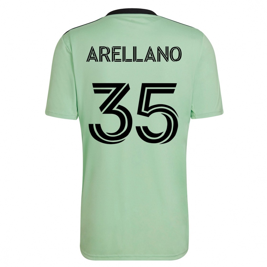 Hombre Fútbol Camiseta Bryan Arellano #35 Verde Claro 2ª Equipación 2023/24 México