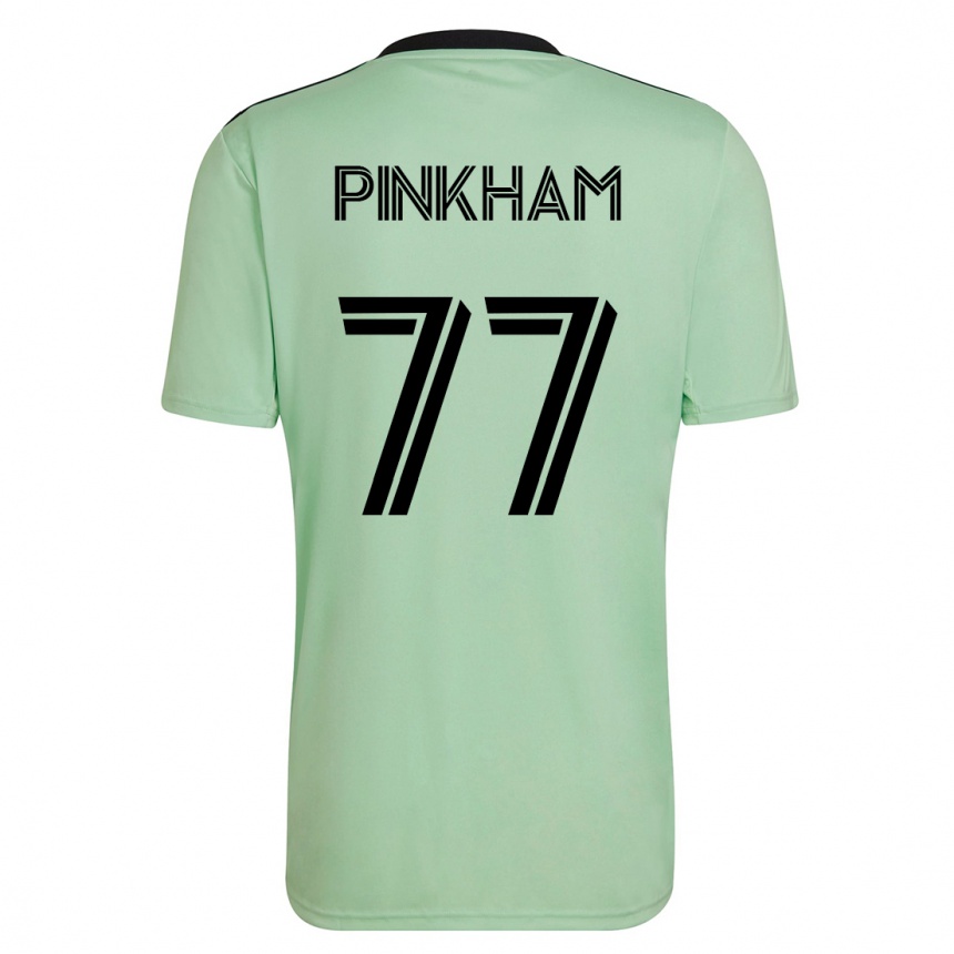 Hombre Fútbol Camiseta Chris Pinkham #77 Verde Claro 2ª Equipación 2023/24 México