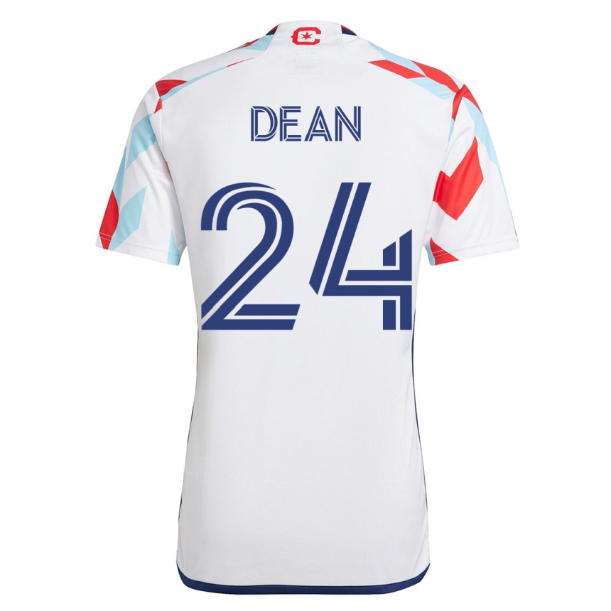 Hombre Fútbol Camiseta Jonathan Dean #24 Blanco Azul 2ª Equipación 2023/24 México