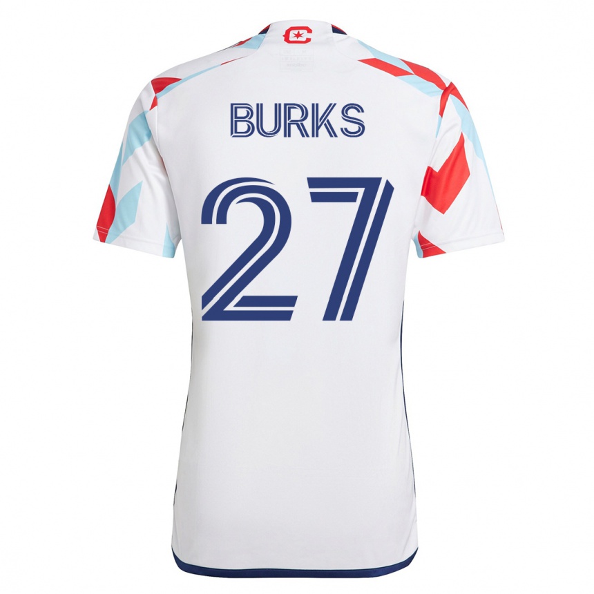 Hombre Fútbol Camiseta Kendall Burks #27 Blanco Azul 2ª Equipación 2023/24 México