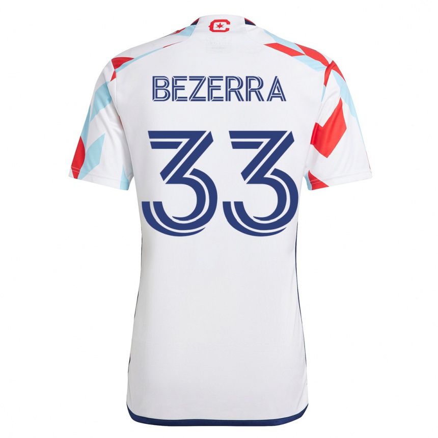 Hombre Fútbol Camiseta Victor Bezerra #33 Blanco Azul 2ª Equipación 2023/24 México