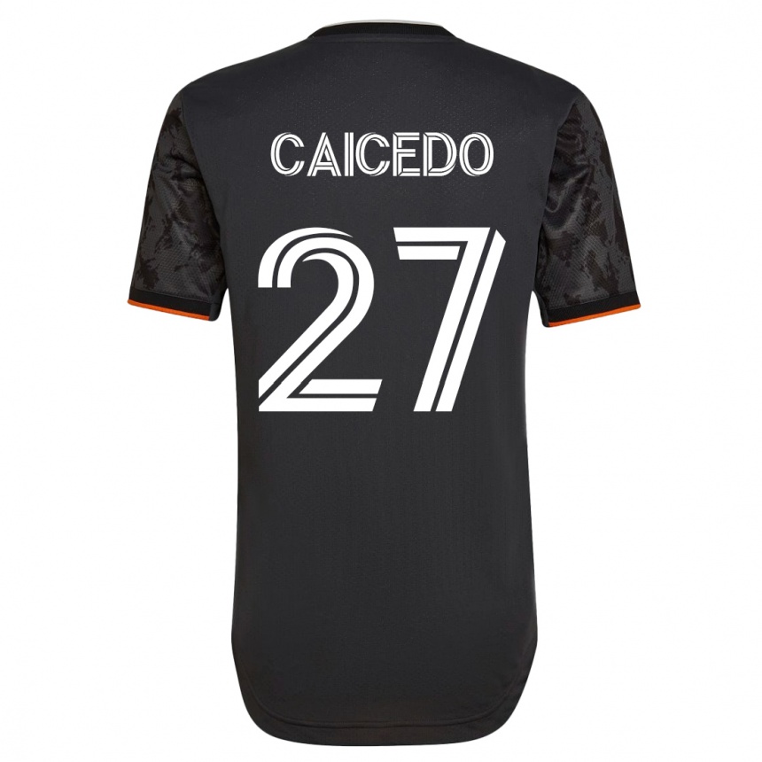 Hombre Fútbol Camiseta Luis Caicedo #27 Negro 2ª Equipación 2023/24 México