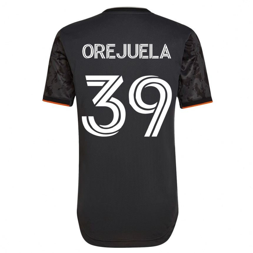 Hombre Fútbol Camiseta Jesus Orejuela #39 Negro 2ª Equipación 2023/24 México