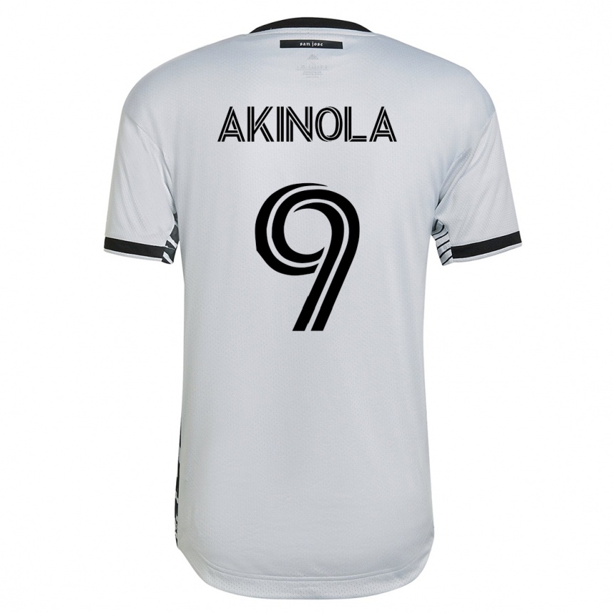 Hombre Fútbol Camiseta Ayo Akinola #9 Blanco 2ª Equipación 2023/24 México