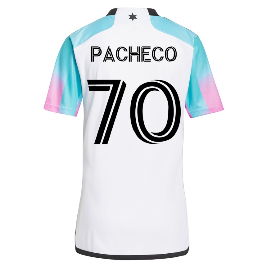 Hombre Fútbol Camiseta Diogo Pacheco #70 Blanco 2ª Equipación 2023/24 México