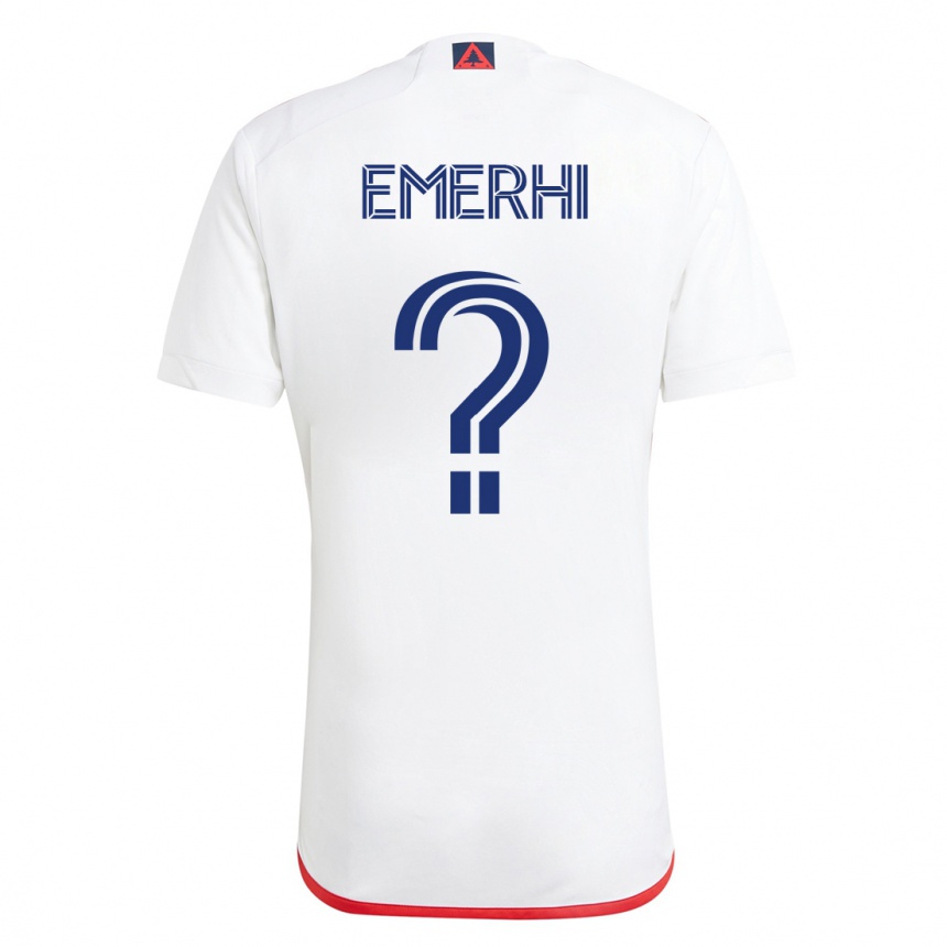 Hombre Fútbol Camiseta Grant Emerhi #0 Blanco Rojo 2ª Equipación 2023/24 México
