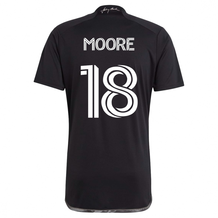 Hombre Fútbol Camiseta Shaq Moore #18 Negro 2ª Equipación 2023/24 México