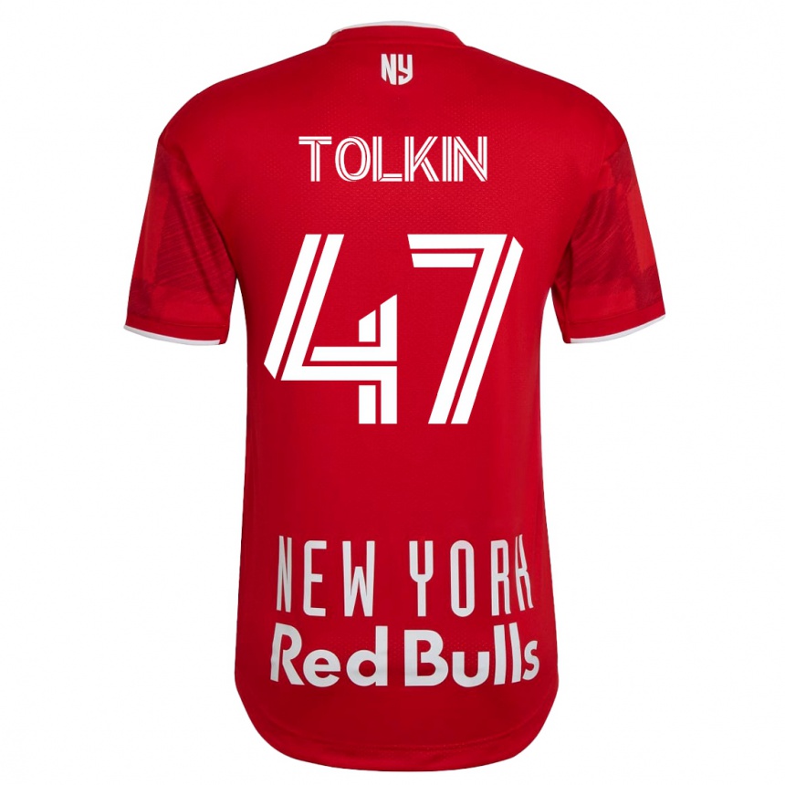 Hombre Fútbol Camiseta John Tolkin #47 Beige-Dorado 2ª Equipación 2023/24 México