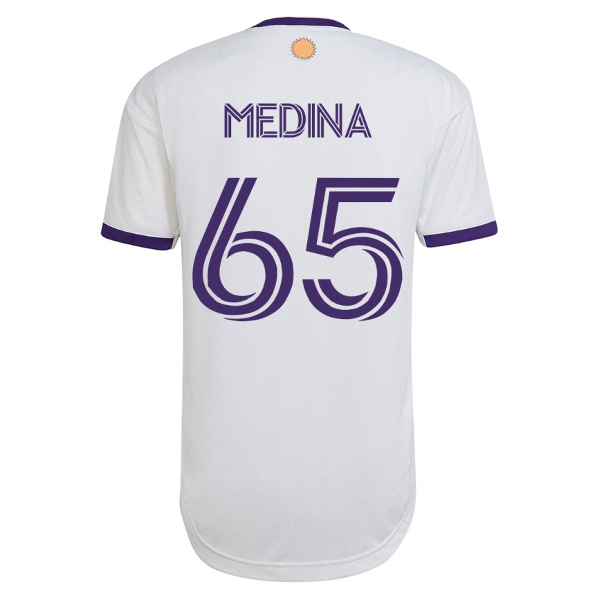 Hombre Fútbol Camiseta Cristian Medina #65 Blanco 2ª Equipación 2023/24 México