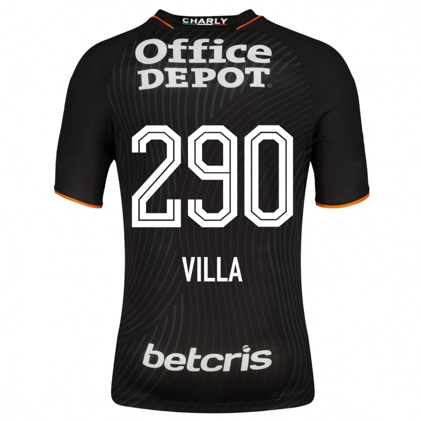 Hombre Fútbol Camiseta Adrián Villa #290 Negro 2ª Equipación 2023/24 México