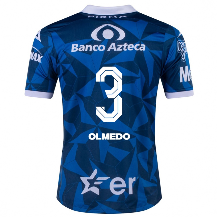 Hombre Fútbol Camiseta Sebastián Olmedo #3 Azul 2ª Equipación 2023/24 México