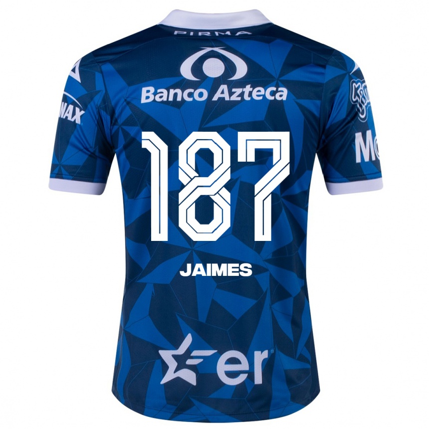 Hombre Fútbol Camiseta Tristhan Jaimes #187 Azul 2ª Equipación 2023/24 México