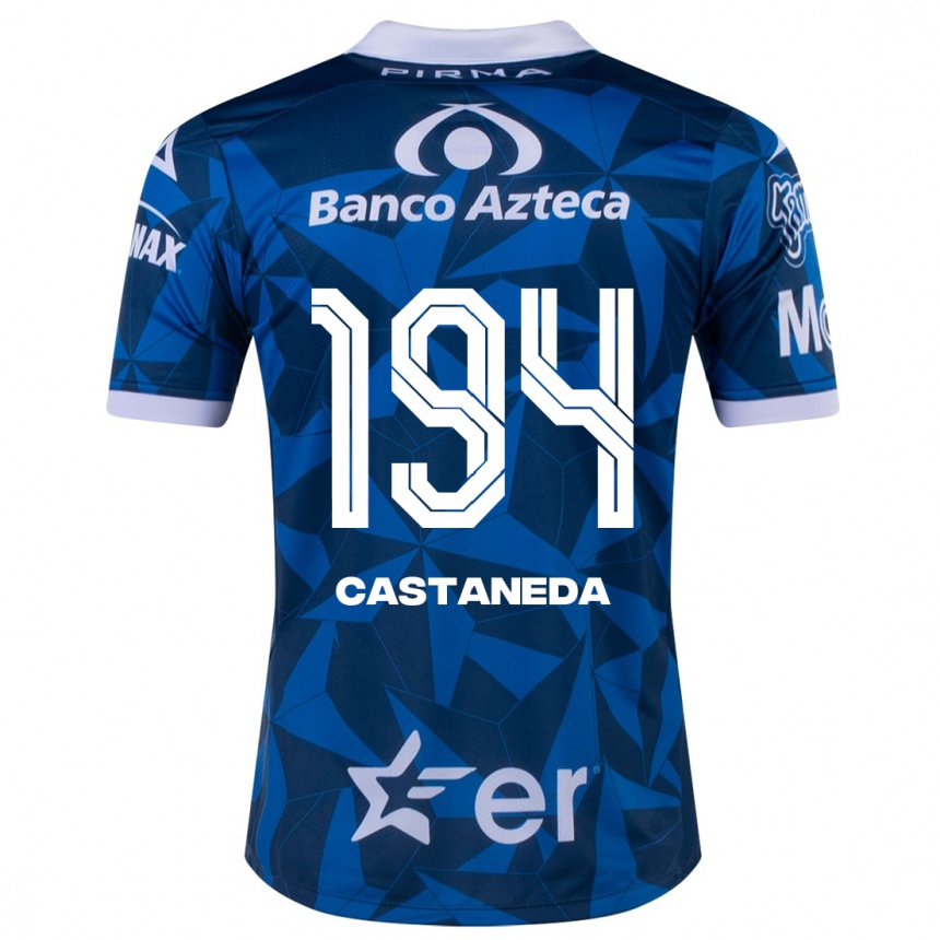 Hombre Fútbol Camiseta Christian Castañeda #194 Azul 2ª Equipación 2023/24 México