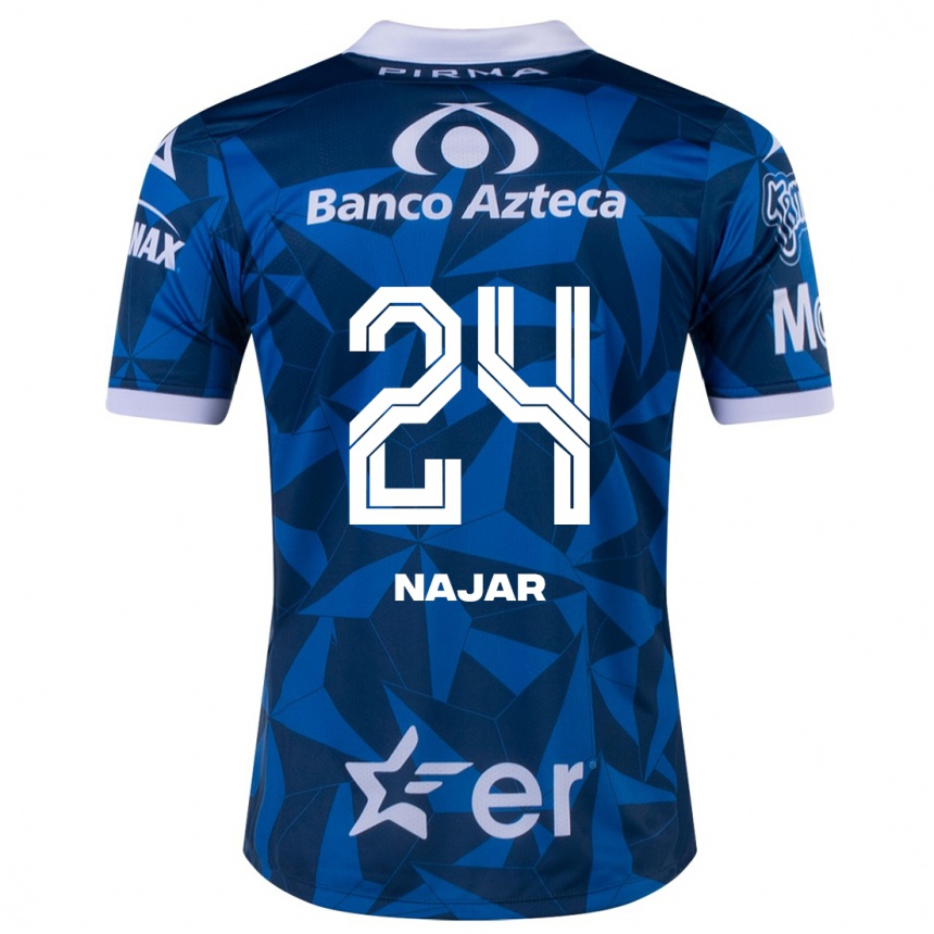 Hombre Fútbol Camiseta Ivonne Najar #24 Azul 2ª Equipación 2023/24 México
