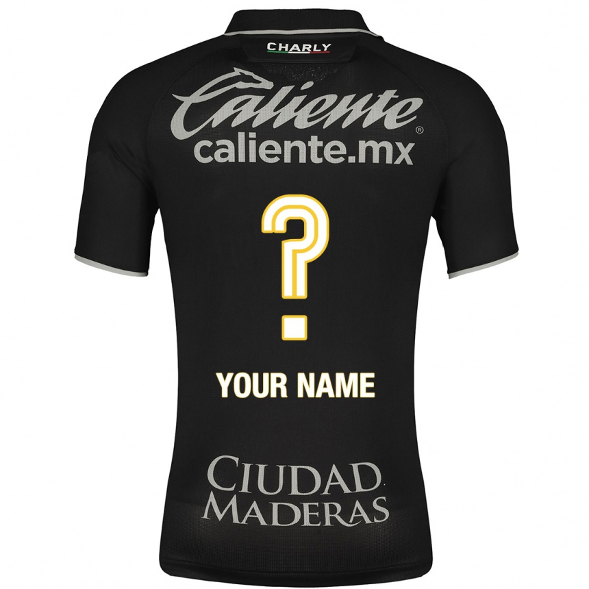 Hombre Fútbol Camiseta Su Nombre #0 Negro 2ª Equipación 2023/24 México