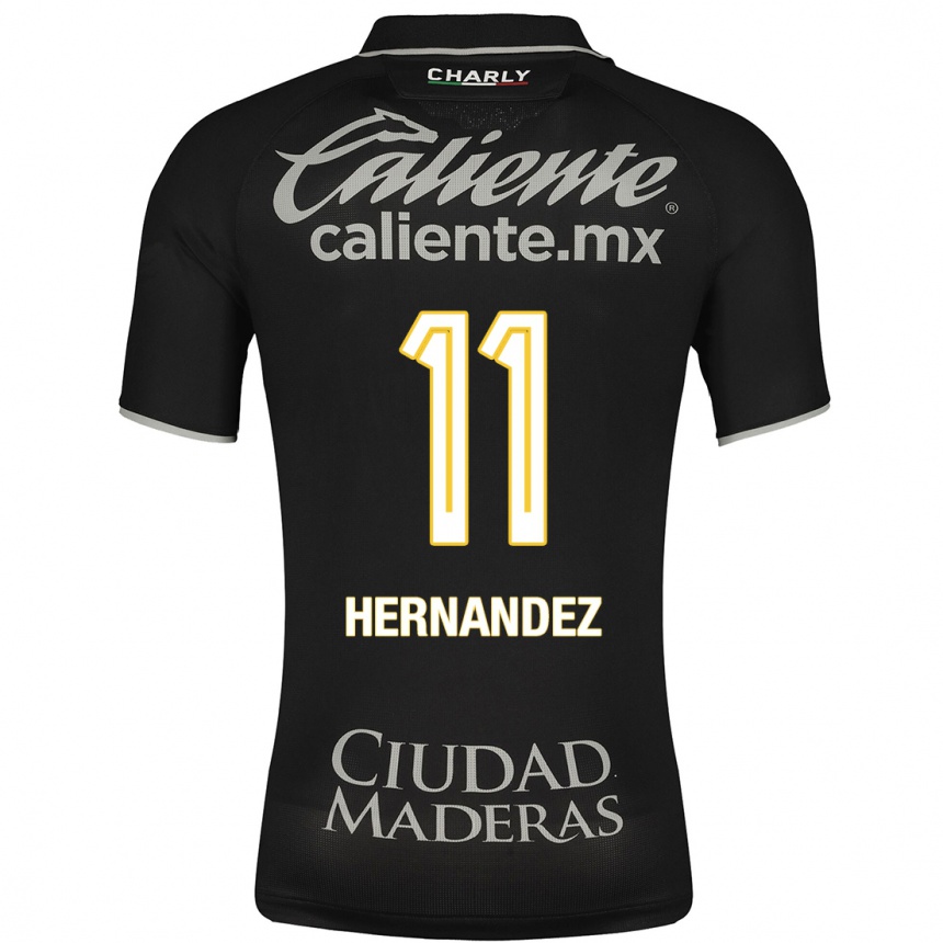 Hombre Fútbol Camiseta Elías Hernández #11 Negro 2ª Equipación 2023/24 México