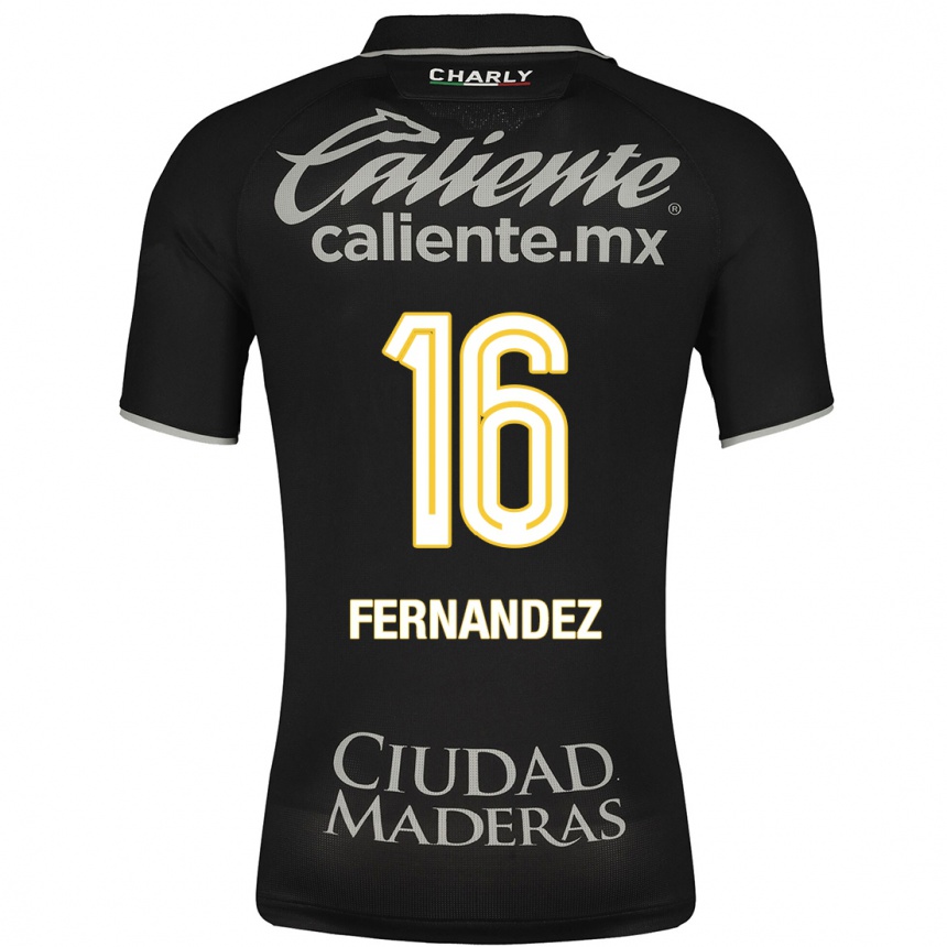 Hombre Fútbol Camiseta Omar Fernández #16 Negro 2ª Equipación 2023/24 México