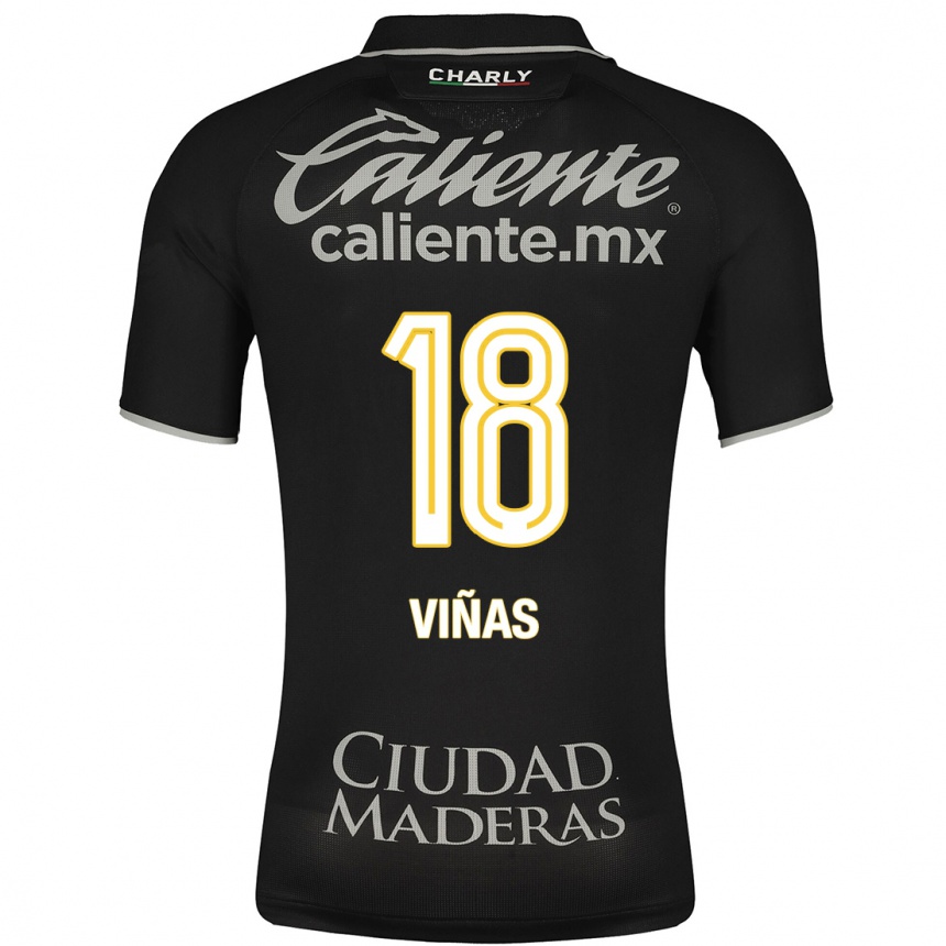 Hombre Fútbol Camiseta Federico Viñas #18 Negro 2ª Equipación 2023/24 México