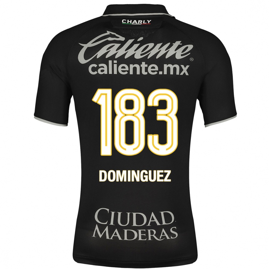Hombre Fútbol Camiseta Jesús Domínguez #183 Negro 2ª Equipación 2023/24 México