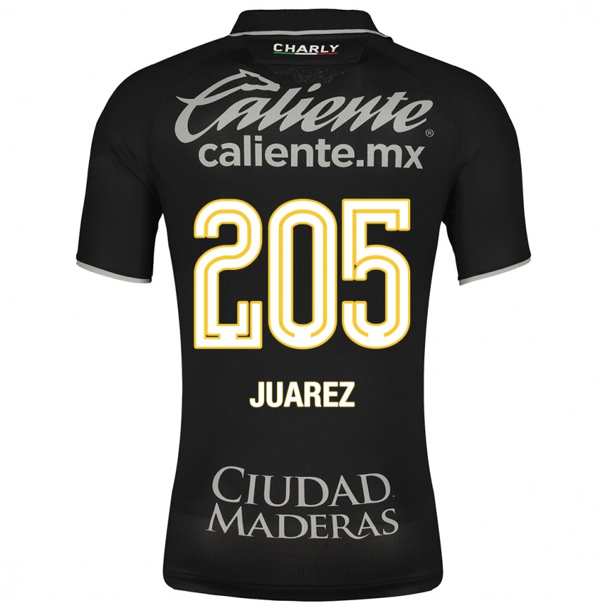 Hombre Fútbol Camiseta Moisés Juárez #205 Negro 2ª Equipación 2023/24 México