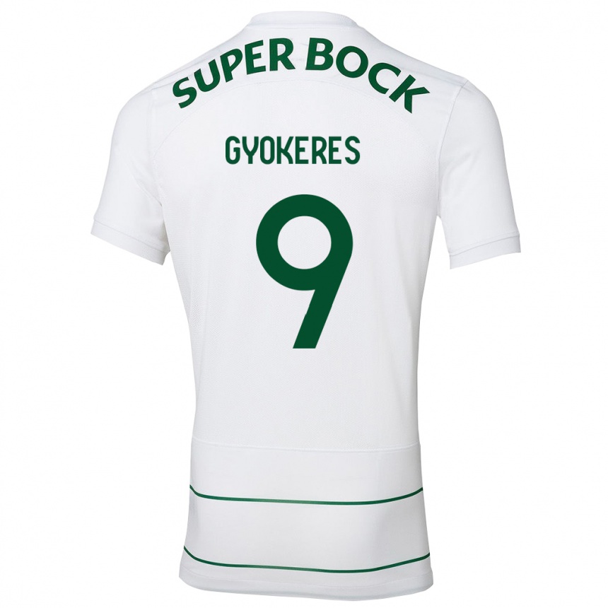 Hombre Fútbol Camiseta Viktor Gyökeres #9 Blanco 2ª Equipación 2023/24 México