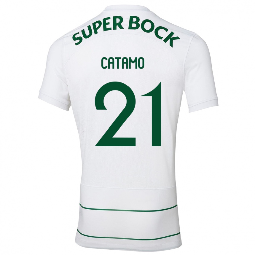 Hombre Fútbol Camiseta Geny Catamo #21 Blanco 2ª Equipación 2023/24 México