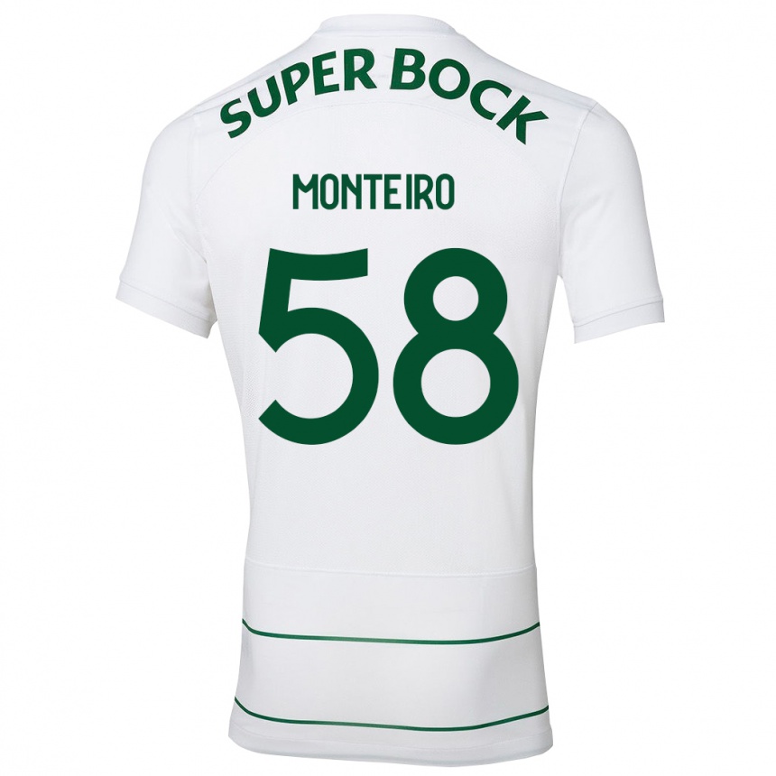 Hombre Fútbol Camiseta David Monteiro #58 Blanco 2ª Equipación 2023/24 México