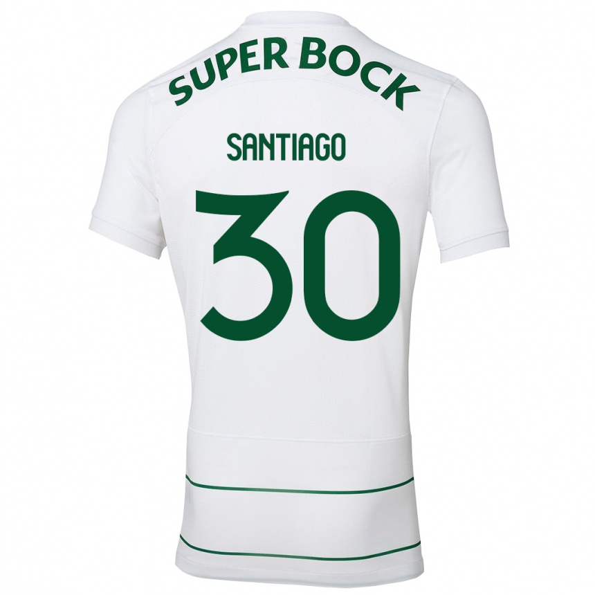 Hombre Fútbol Camiseta Carolina Santiago #30 Blanco 2ª Equipación 2023/24 México