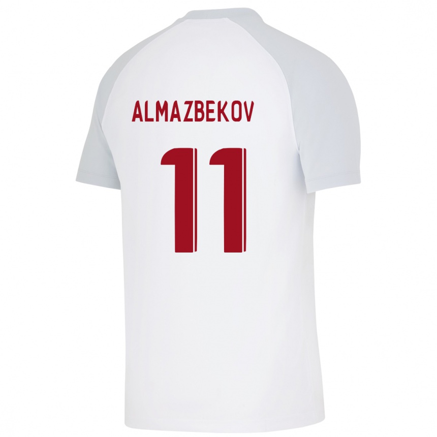 Hombre Fútbol Camiseta Beknaz Almazbekov #11 Blanco 2ª Equipación 2023/24 México