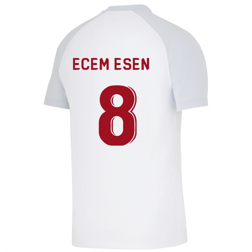 Hombre Fútbol Camiseta Emine Ecem Esen #8 Blanco 2ª Equipación 2023/24 México